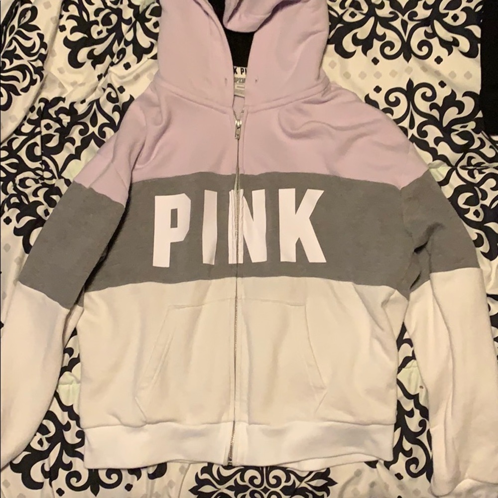 pink hoodie